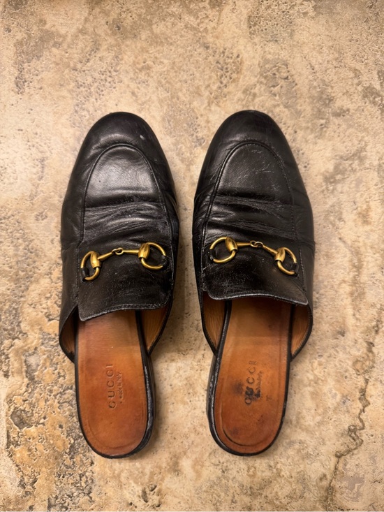 Gucci Shoes - Gucci Black Leather Women's Princetown Loafers